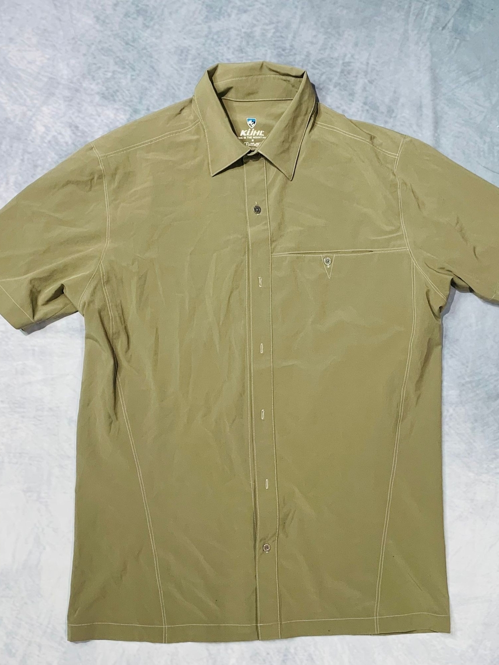 Kuhl Men's Short-Sleeve Button Down Shirt - Olive Green